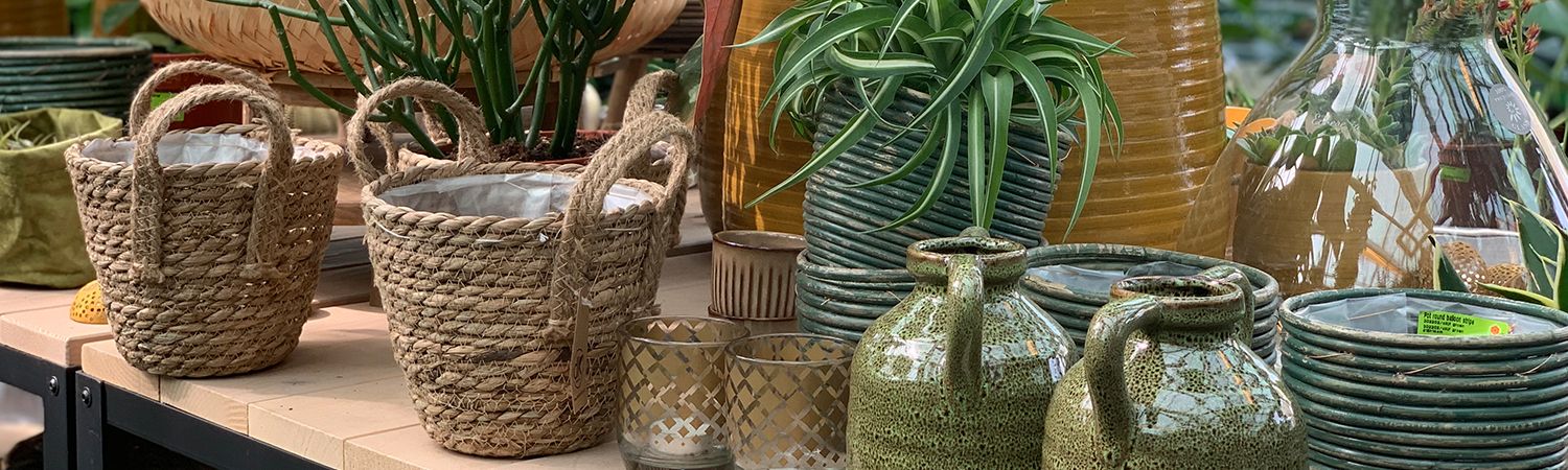 Decoratieve potten voor binnen...